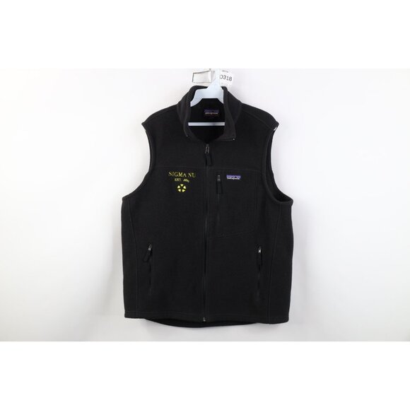 Patagonia Synchilla Mens Large Sigma Nu Fraternity Full Zip Fleece Vest Jacket